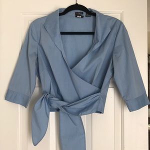 NY&CO Wrap blouse, collared office attire